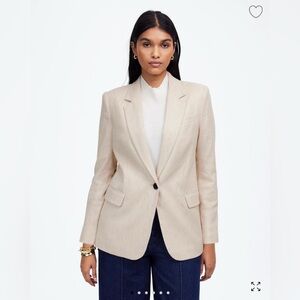 NWT Madewell Herringbone Single Breasted Blazer